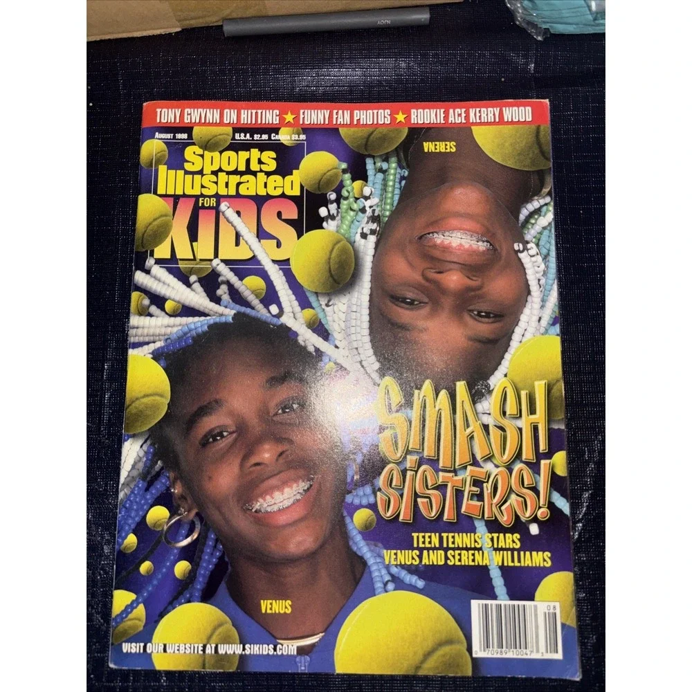 Serena Venus Williams ROOKIE COVER W POSTER SI for Kids 1998 Smash Sisters